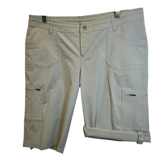 Kuhl Womens Horizn Horizon Short Bermuda Sz 16 Khaki Cargo Performance Recco NEW - Picture 7 of 12